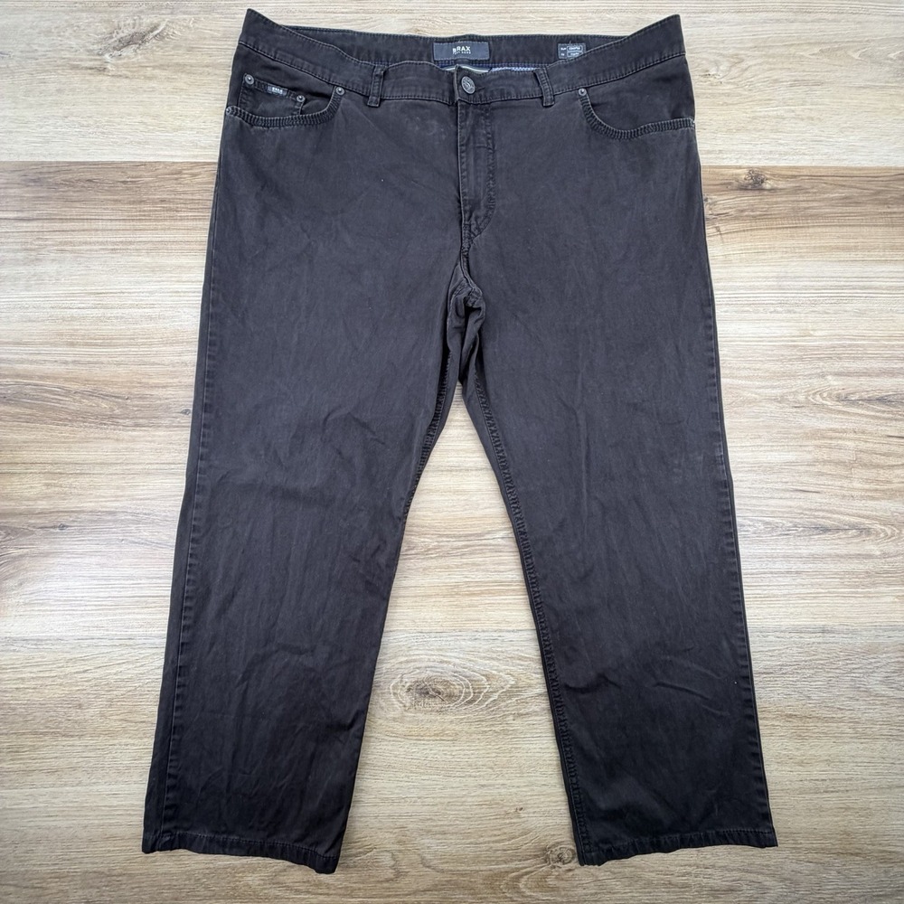 BRAX Feel Good Pants Mens 42x26 Cooper Fancy Brown Regular Fit Stretch Chino‎